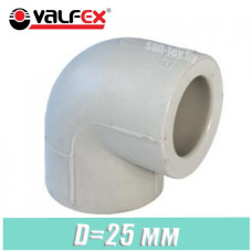 Угол паечный Valfex D25x90 град.